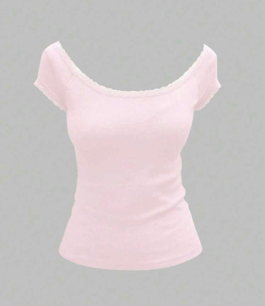 Short Sleeve Lace T-Shirt