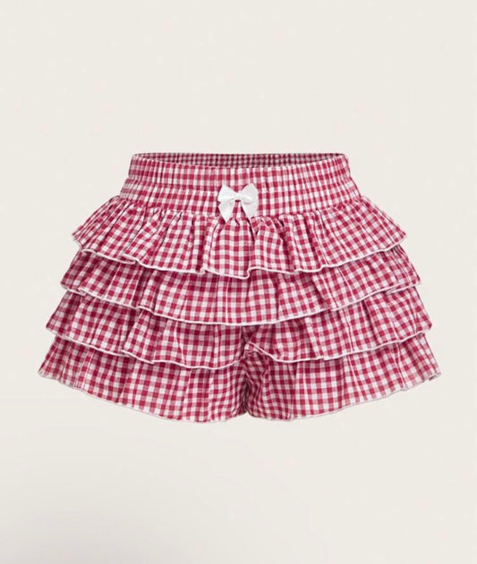 Low-Waist Ruffled Shorts