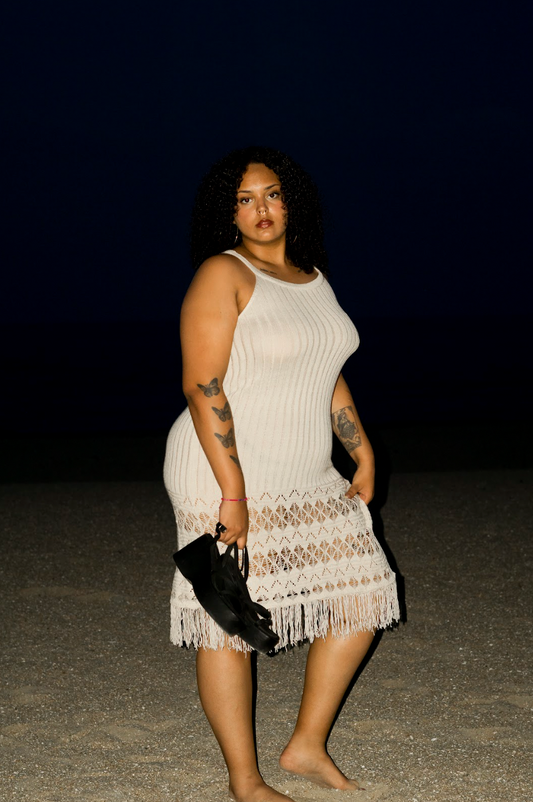 Long Strap Textured Dress