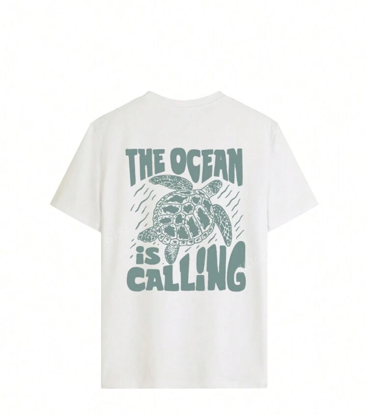 白いカメ柄Tシャツ