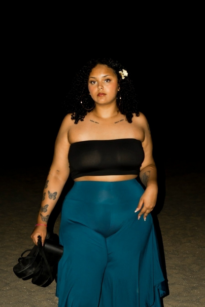 Asymmetrical Wide Leg Pants