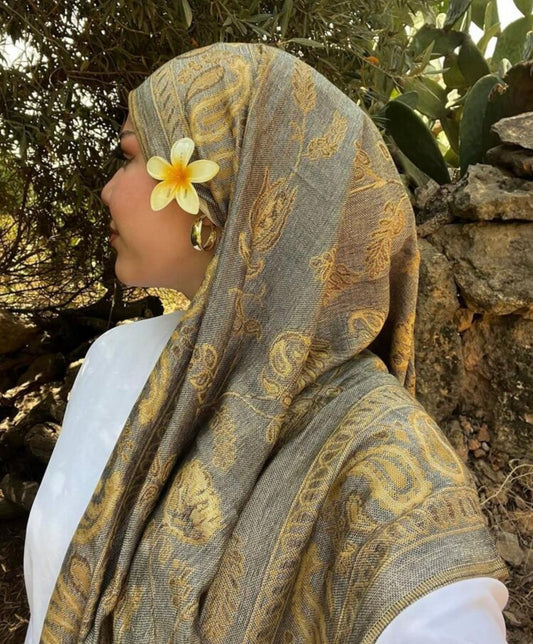 Colored Rectangular Covered Shawl