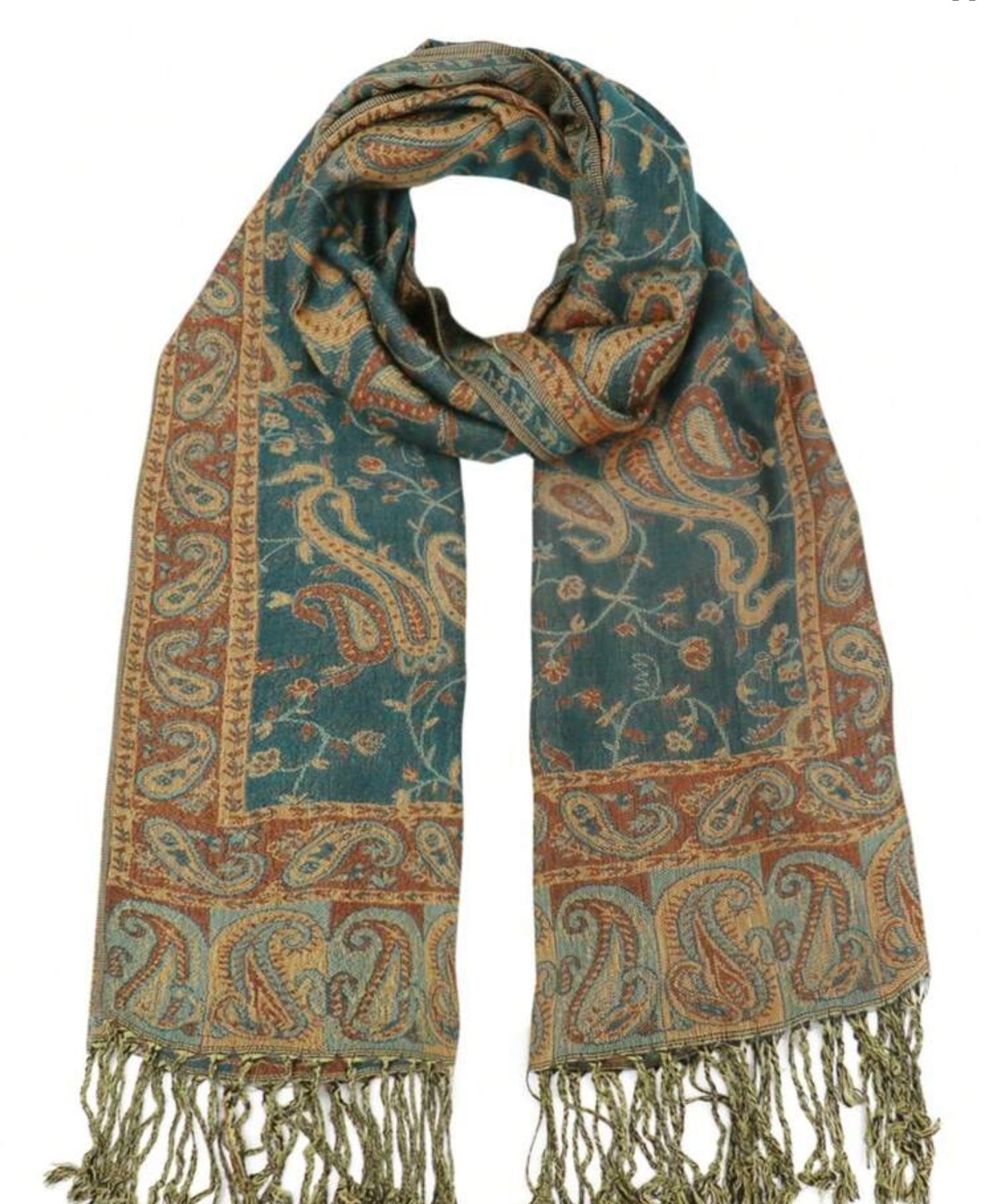 Colored Rectangular Covered Shawl